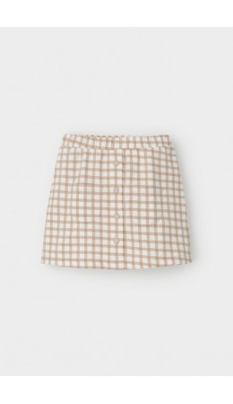 КР 7142-1/бежевая клетка на сахаре к567 юбка