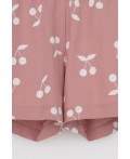 К 1596-1/розовый,крупная вишня пижама
