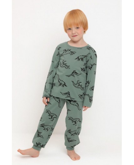 К 1561/весенний зеленый,динолэнд пижама