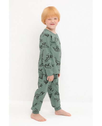 К 1561/весенний зеленый,динолэнд пижама