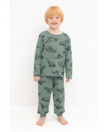 К 1561/весенний зеленый,динолэнд пижама