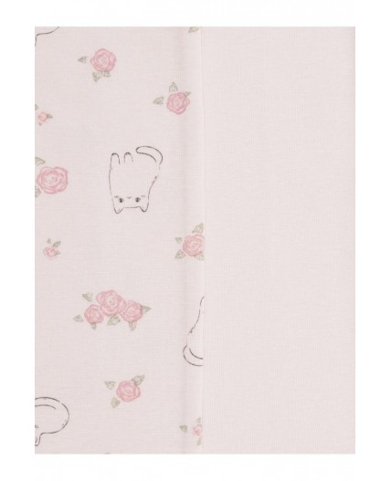 К 1181-2уп/светлый жемчуг,котики в цветах набор майка