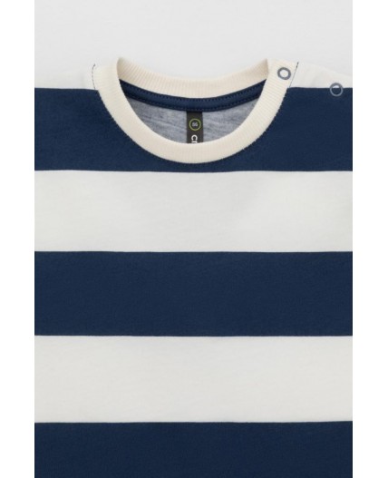 КР 302374/синий,суровый,полоска к564 фуфайка (футболка)