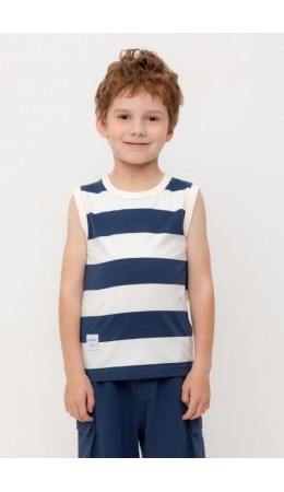 КР 302476-1/синий,суровый,полоска к566 майка