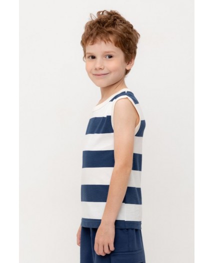 КР 302476-1/синий,суровый,полоска к566 майка