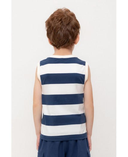 КР 302476-1/синий,суровый,полоска к566 майка