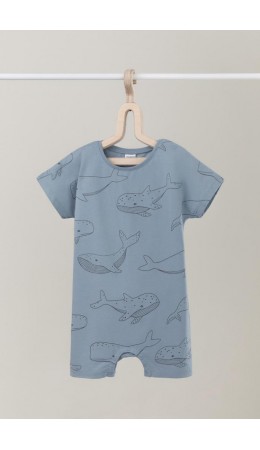 К 6294/пыльно-синий,большие киты полукомбинезон (песочник)