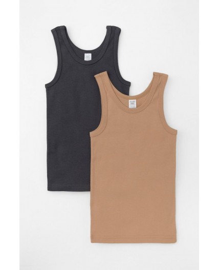 К 1182-2уп/индийский загар,темно-серый набор майка