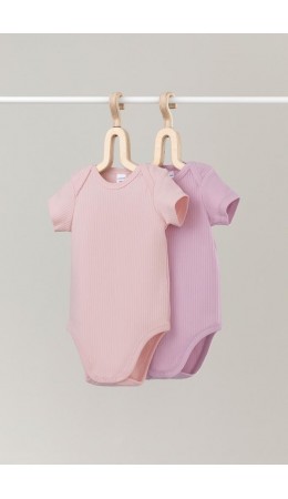 К 6525-2уп/фламинго,тропический персик набор полукомбинезон (боди)