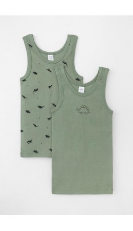 К 1182-2уп/нефритовый,динозавры Ал набор майка