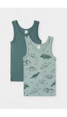 К 1182-2уп/тем.малахит,голуб.прибой,динозавры набор майка
