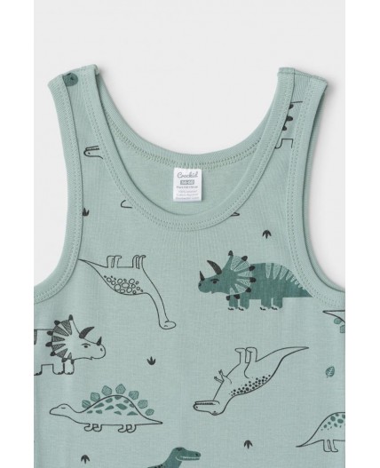 К 1182-2уп/тем.малахит,голуб.прибой,динозавры набор майка