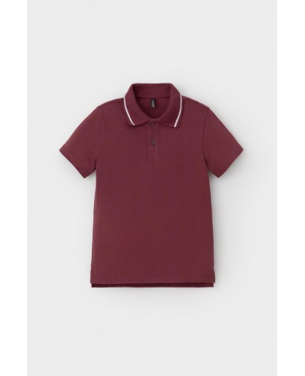 КР 302597/красно-коричневый к536 рубашка с воротом поло