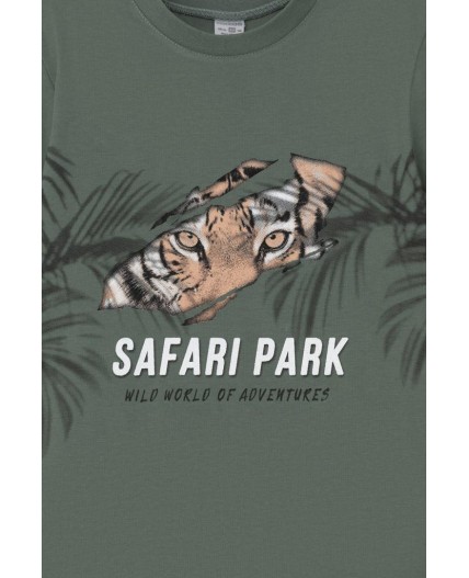 К 1599-1/зеленый мох,клетка пижама