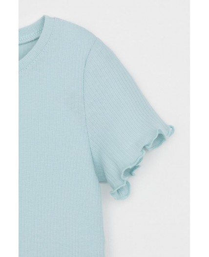 К 1596-1/голубой,цветочный микс пижама