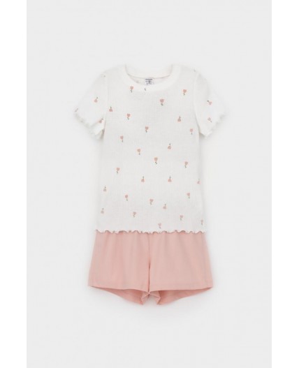 К 1596-1/цветочная полянка,дымчатая роза пижама