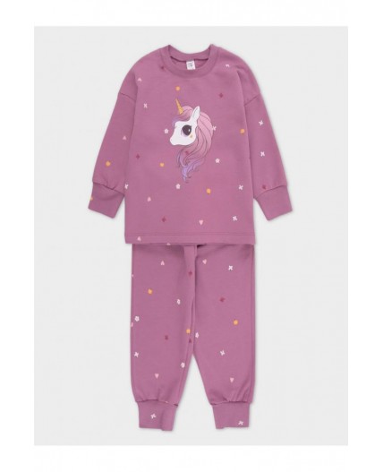 К 1581/темная орхидея,полянка пижама