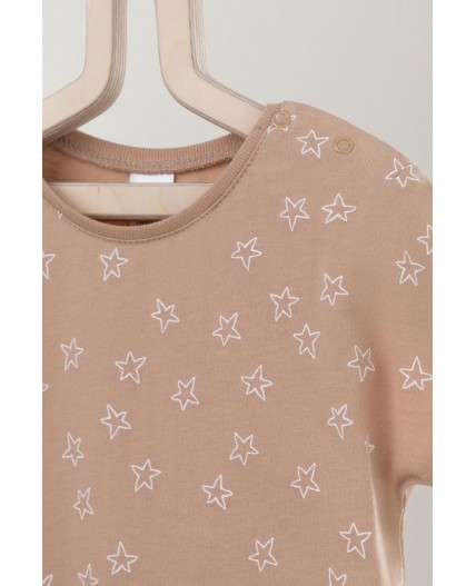 К 6294/кунжут,контурные звездчки полукомбинезон (песочник)