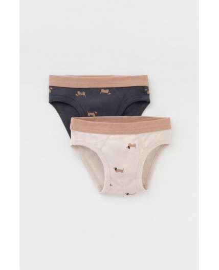 К 1907-2уп/темно-серый,бежевый,таксы трусы