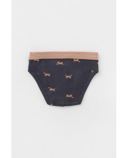 К 1907-2уп/темно-серый,бежевый,таксы трусы