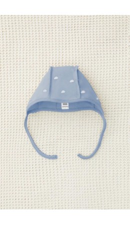 К 8177/пыльно-синий,облачка чепчик