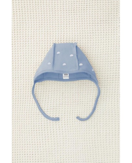 К 8177/пыльно-синий,облачка чепчик