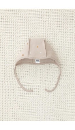 К 8177/кремовый,красивые звездочки чепчик