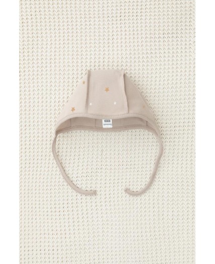 К 8177/кремовый,красивые звездочки чепчик