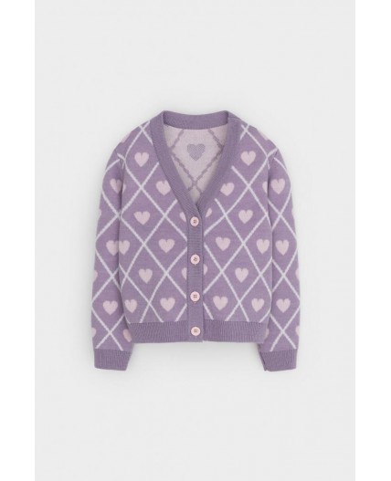 КВ 30158/ш/светло-сиреневый кардиган