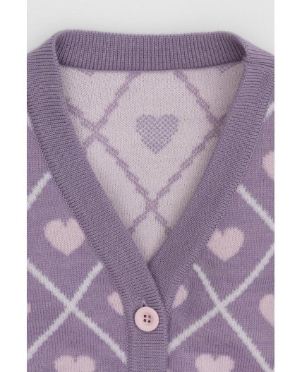 КВ 30158/ш/светло-сиреневый кардиган