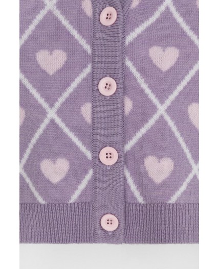 КВ 30158/ш/светло-сиреневый кардиган