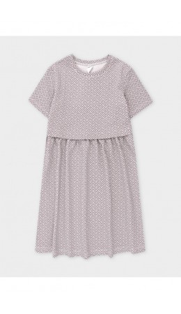 КП 5947/сахар,3Д квадраты платье