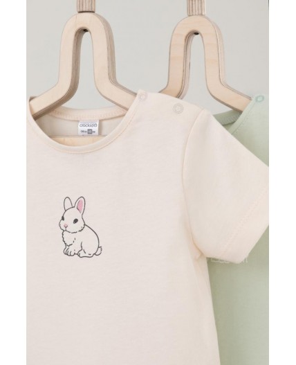 К 302759-2уп/айвори,зеленая лилия набор фуфайка (футболка)