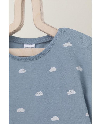 К 6294/пыльно-синий,облачка полукомбинезон (песочник)