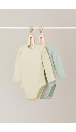 К 6526-2уп/зеленая лилия,банановый мусс набор полукомбинезон (боди)