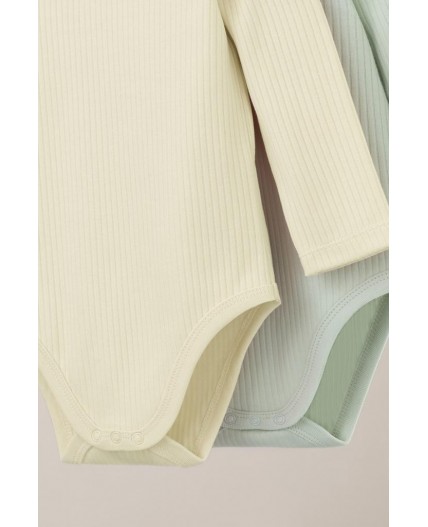 К 6526-2уп/зеленая лилия,банановый мусс набор полукомбинезон (боди)