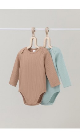 К 6526-2уп/голубая дымка,кунжут набор полукомбинезон (боди)