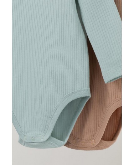 К 6526-2уп/голубая дымка,кунжут набор полукомбинезон (боди)