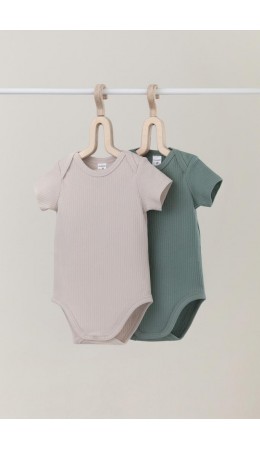 К 6525-2уп/полынь,бежевый набор полукомбинезон (боди)