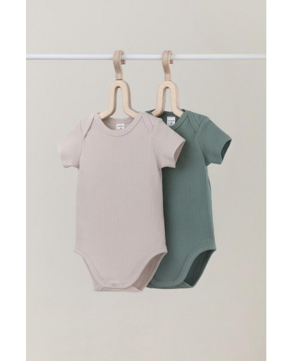 К 6525-2уп/полынь,бежевый набор полукомбинезон (боди)