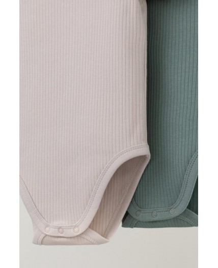 К 6525-2уп/полынь,бежевый набор полукомбинезон (боди)