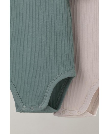 К 6525-2уп/полынь,бежевый набор полукомбинезон (боди)