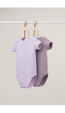 К 6525-2уп/нежно-лавандовый,морской туман набор полукомбинезон (боди)