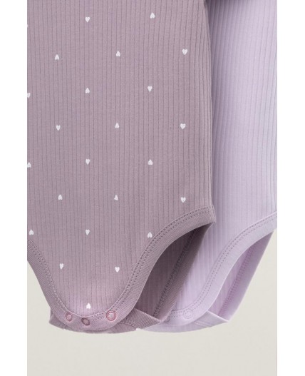 К 6525-2уп/нежно-лавандовый,морской туман набор полукомбинезон (боди)