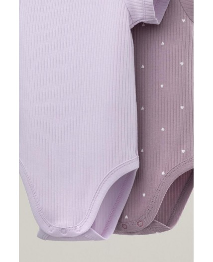 К 6525-2уп/нежно-лавандовый,морской туман набор полукомбинезон (боди)