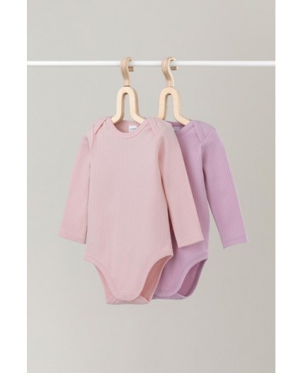 К 6526-2уп/фламинго,тропический персик набор полукомбинезон (боди)