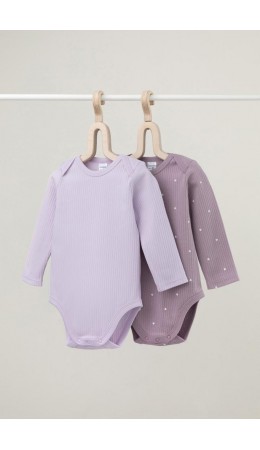 К 6526-2уп/нежно-лавандовый,морской туман набор полукомбинезон (боди)