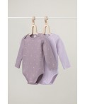 К 6526-2уп/нежно-лавандовый,морской туман набор полукомбинезон (боди)