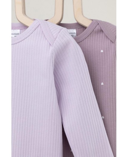 К 6526-2уп/нежно-лавандовый,морской туман набор полукомбинезон (боди)