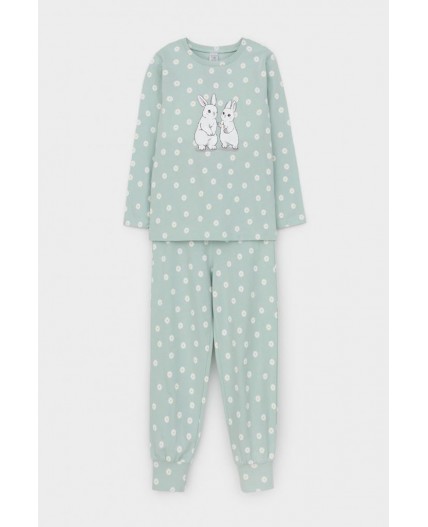 К 1637/голубая дымка,маленькие ромашки пижама